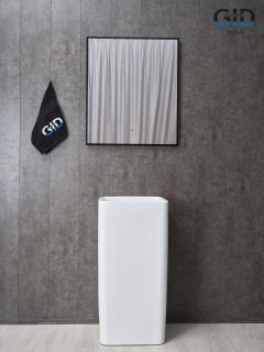 Раковина Gid Nb149 81119 накладная белая 41x41x85